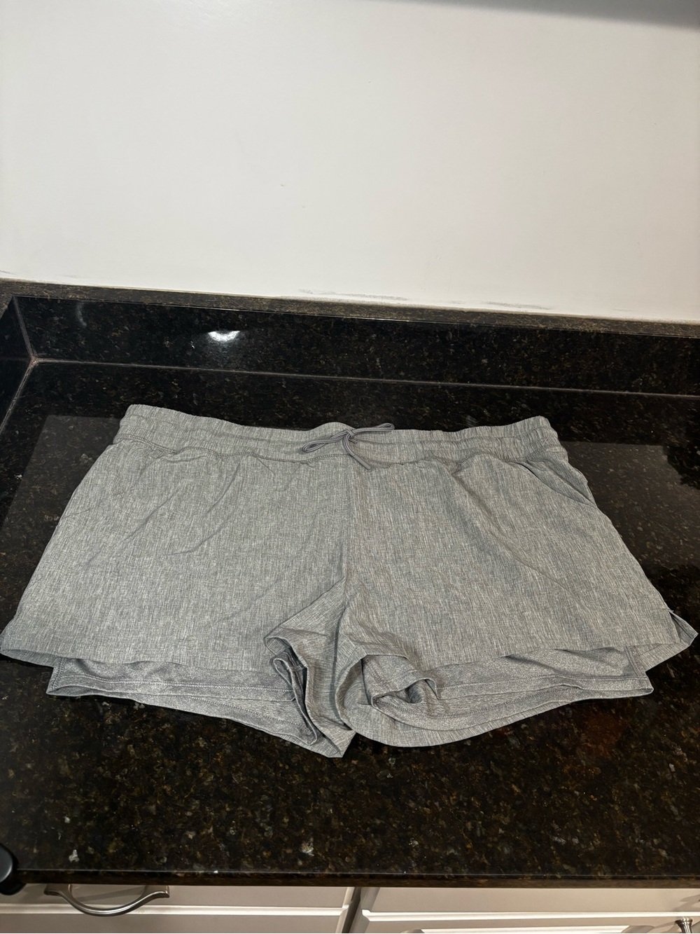 MTA Sport Women's Gray Elastic Waist Athletic Shorts